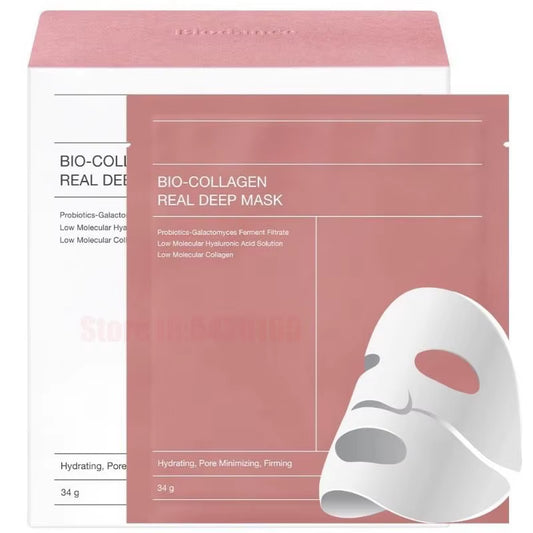 Bio-Collagen Real Deep Mask, Hydrating Overnight Hydrogel Mask, Pore Minimizing, Elasticity Improvement